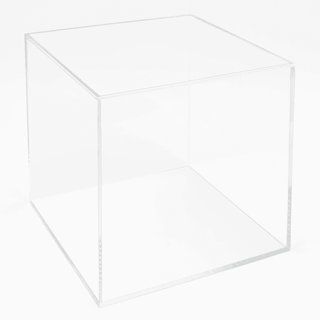 Kubus van plexiglas mock up<br />

