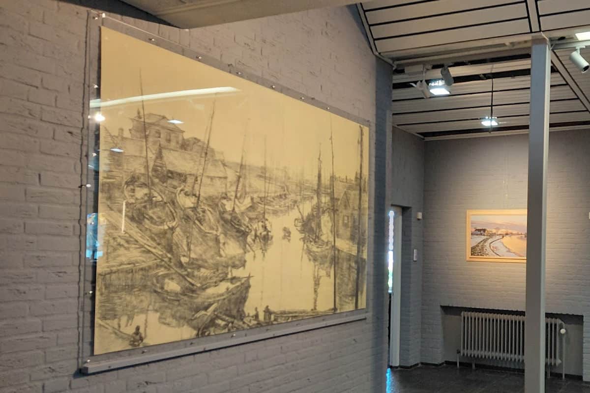 Tekening beschermd met een plexiglas klemlijst op maat